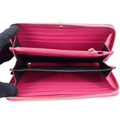 Pink Y-Line Long Wallet