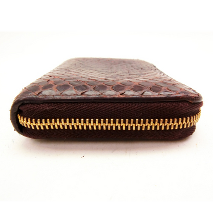 Python Leather Zippy Wallet