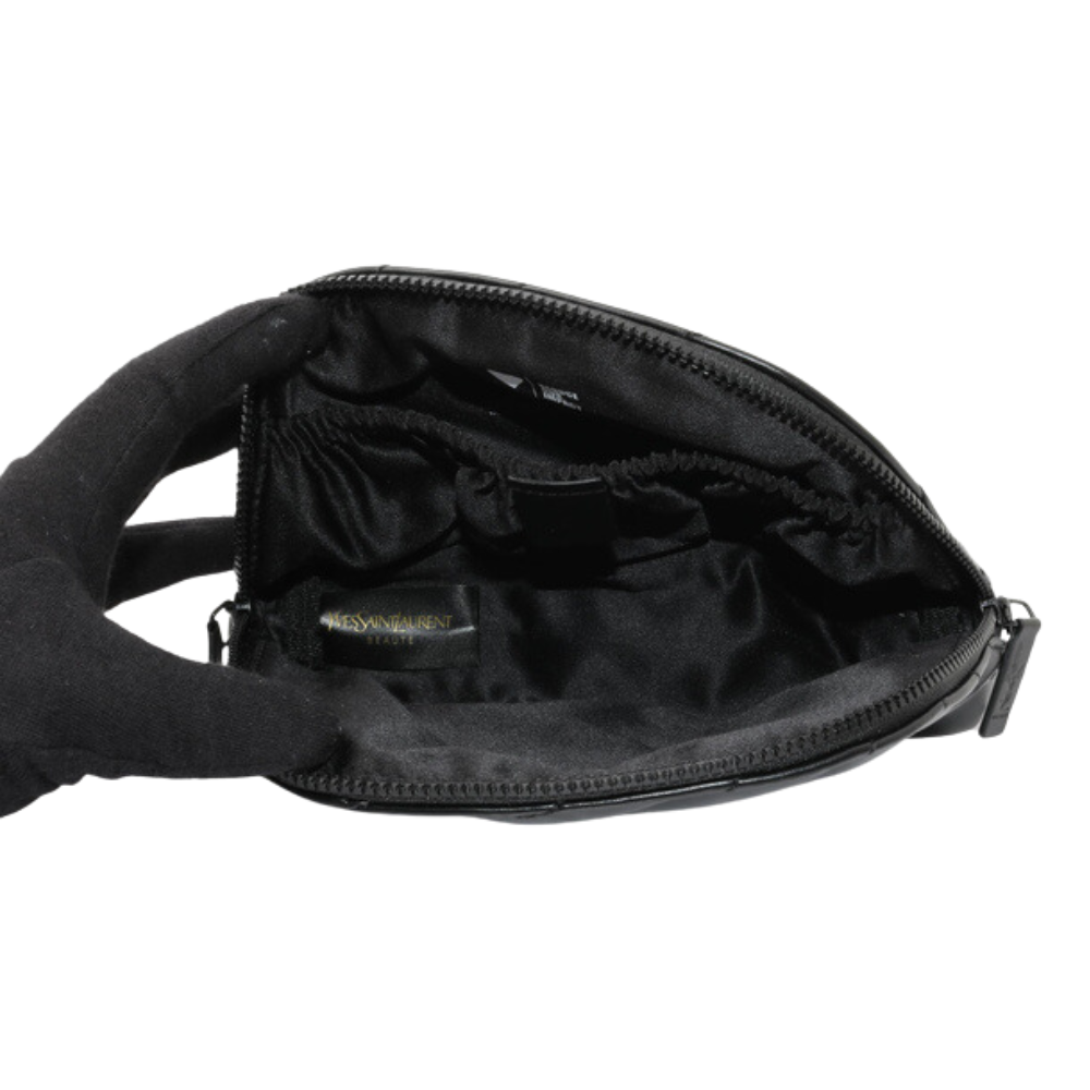 Black Leather Cosmetic Pouch