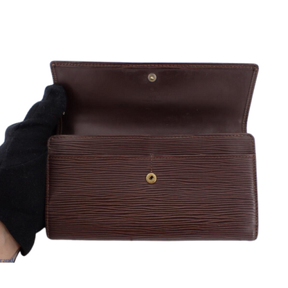 Epi Brown Long Wallet