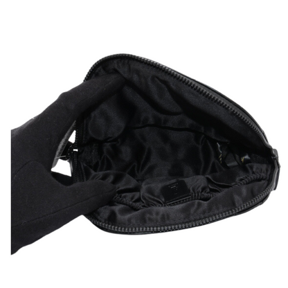 Black Leather Cosmetic Pouch