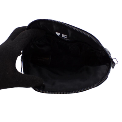 Black Leather Cosmetic Pouch