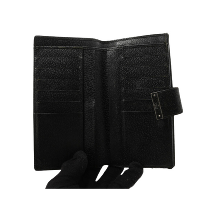 Black Leather Compact Wallet