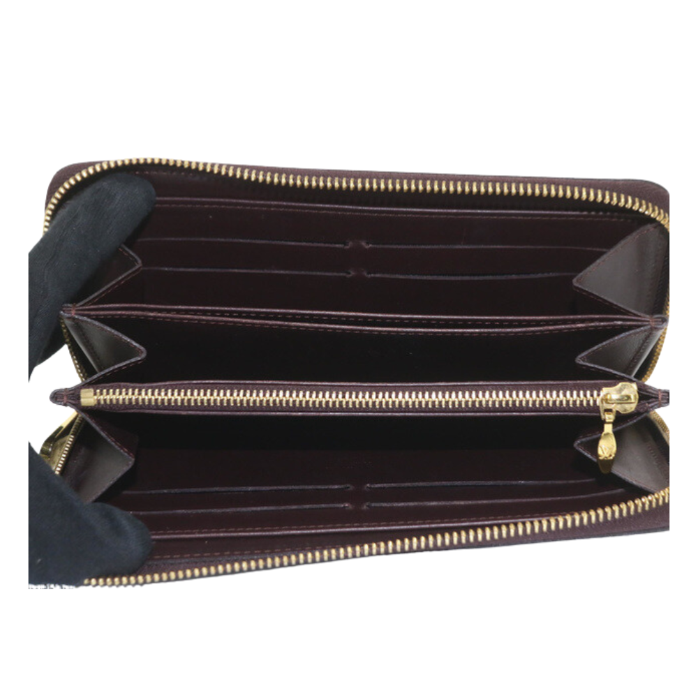 Vernis Burgundy Zippy Wallet