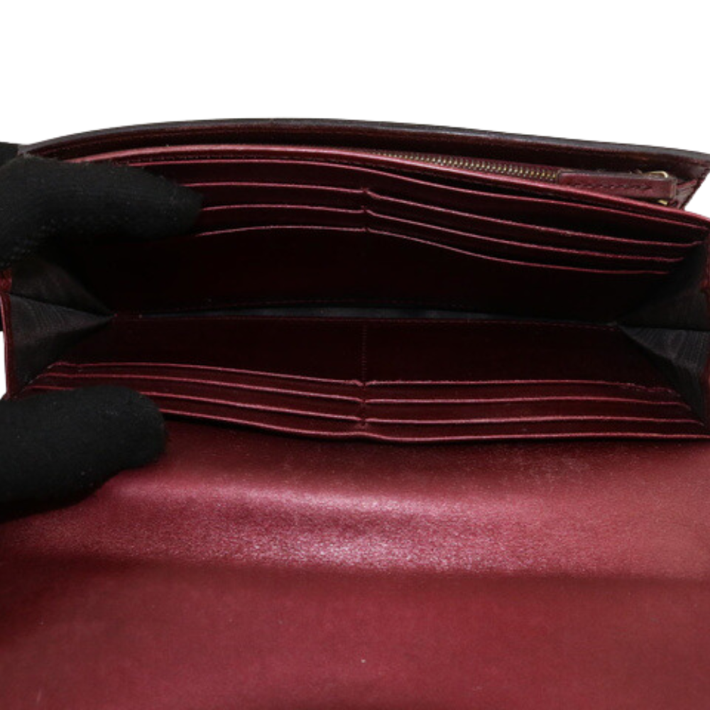 Burgundy Sima Long Wallet