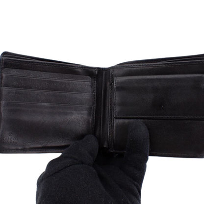 Black Leather Bi-fold Wallet