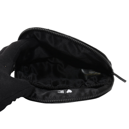 Black Leather Cosmetic Pouch