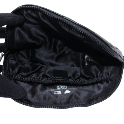 Black Leather Cosmetic Pouch