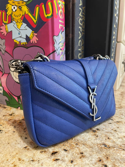 YSL Blue Shoulder Bag