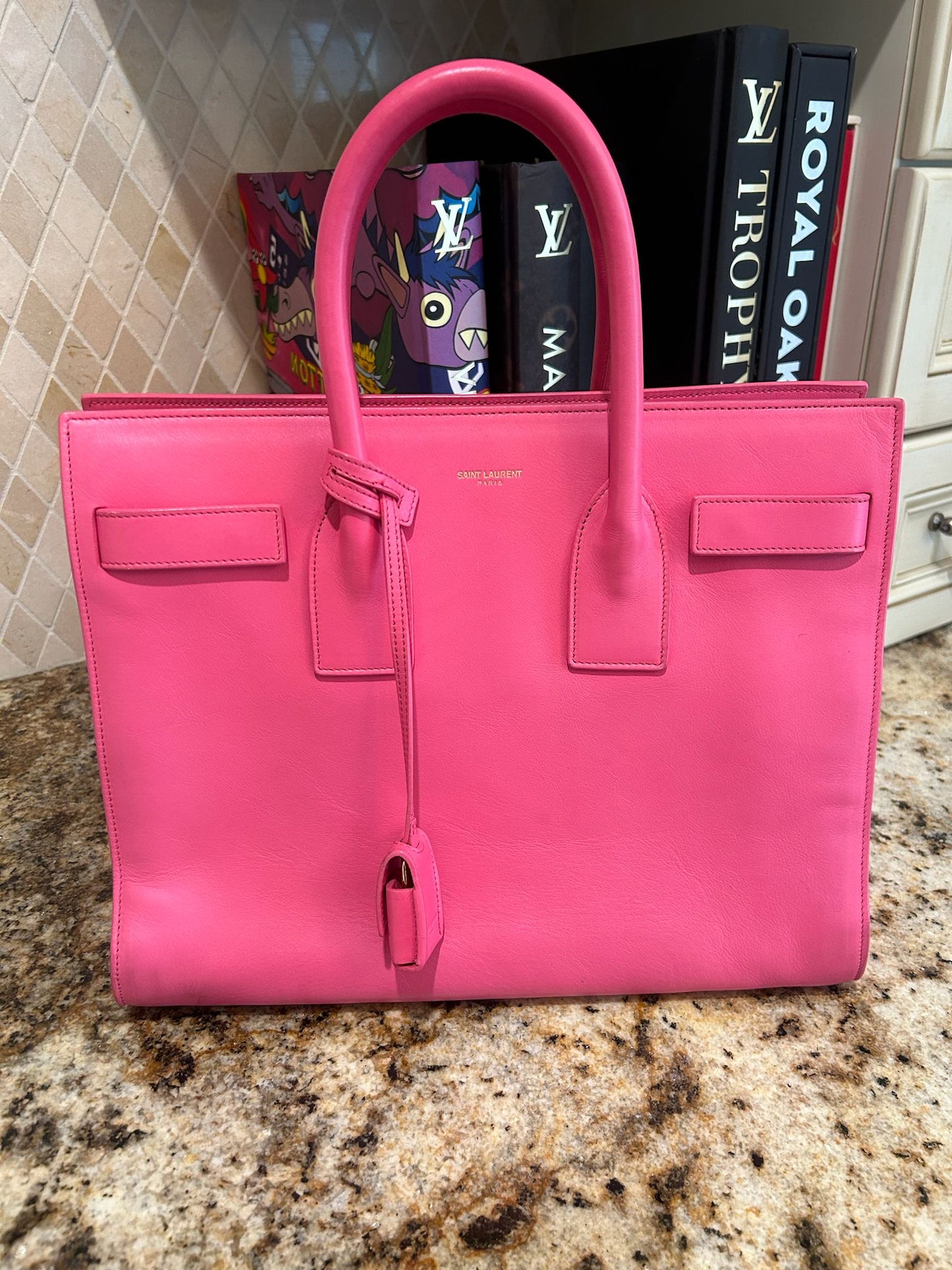 YSL 2 Way Pink Shoulder Bag