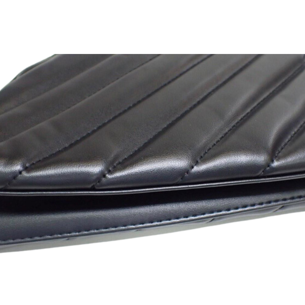 Black Leather Cosmetic Pouch