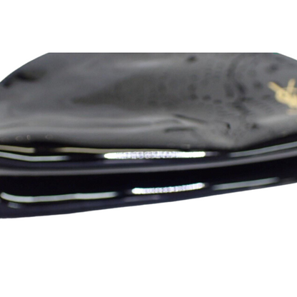 Black Leather Cosmetic Pouch