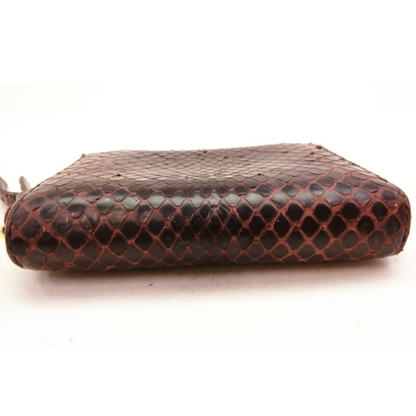 Python Leather Zippy Wallet