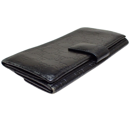 Black Sima Bi-fold Long Wallet