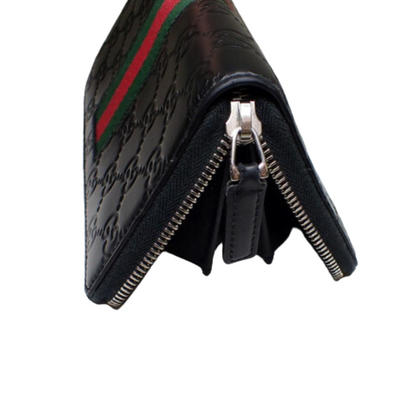 Black Sima Zippy Long Wallet