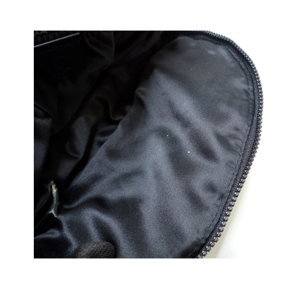 Black Leather Cosmetic Pouch