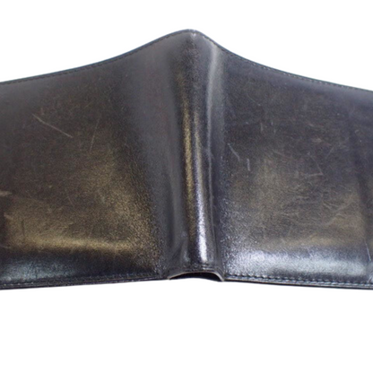 Black Leather Bi-fold Wallet