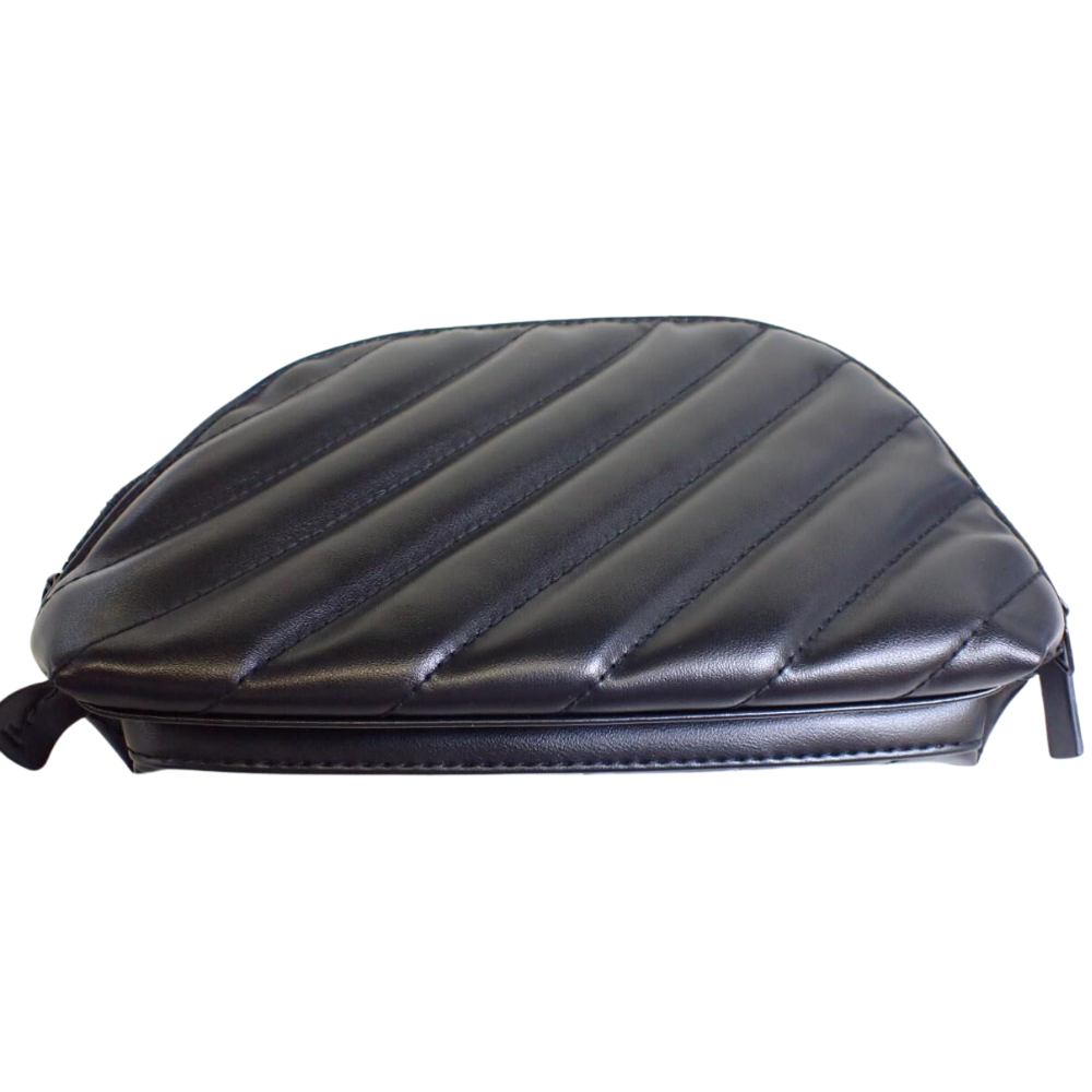 Black Leather Cosmetic Pouch