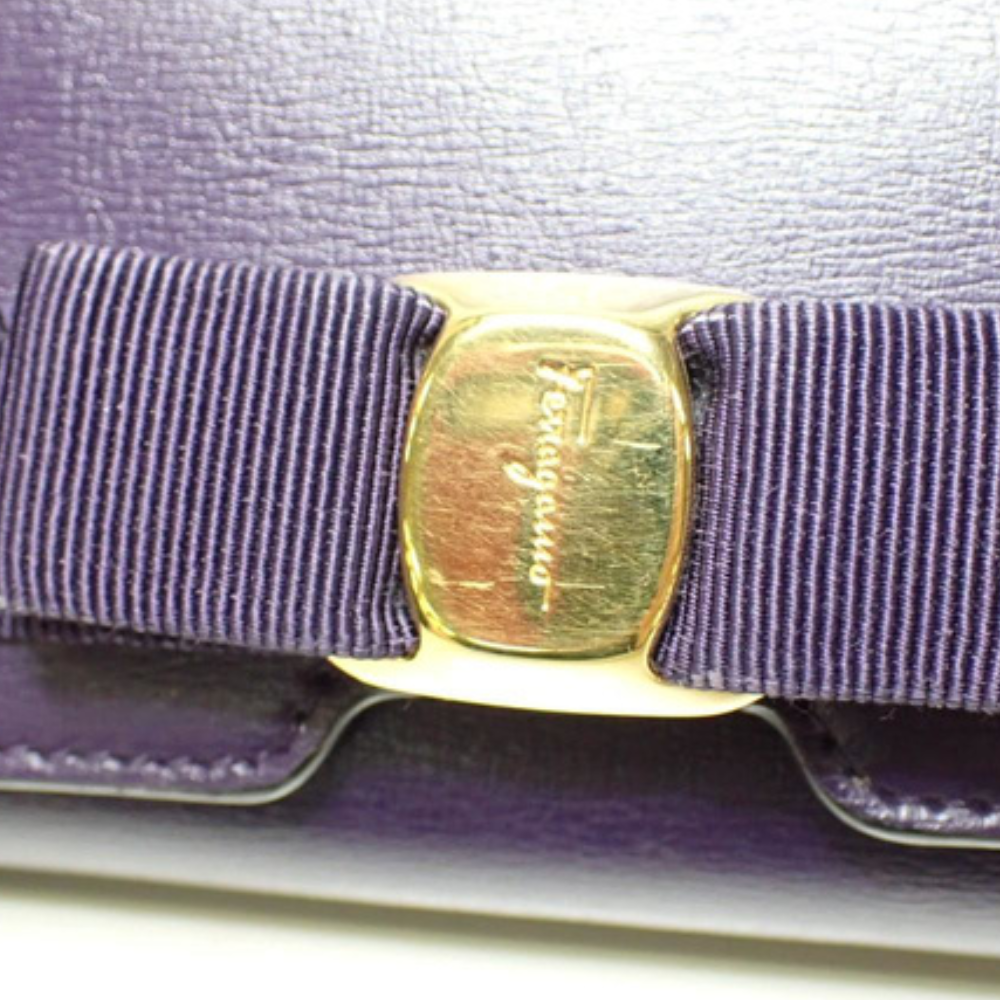 Purple Vara Ribbon Long Wallet