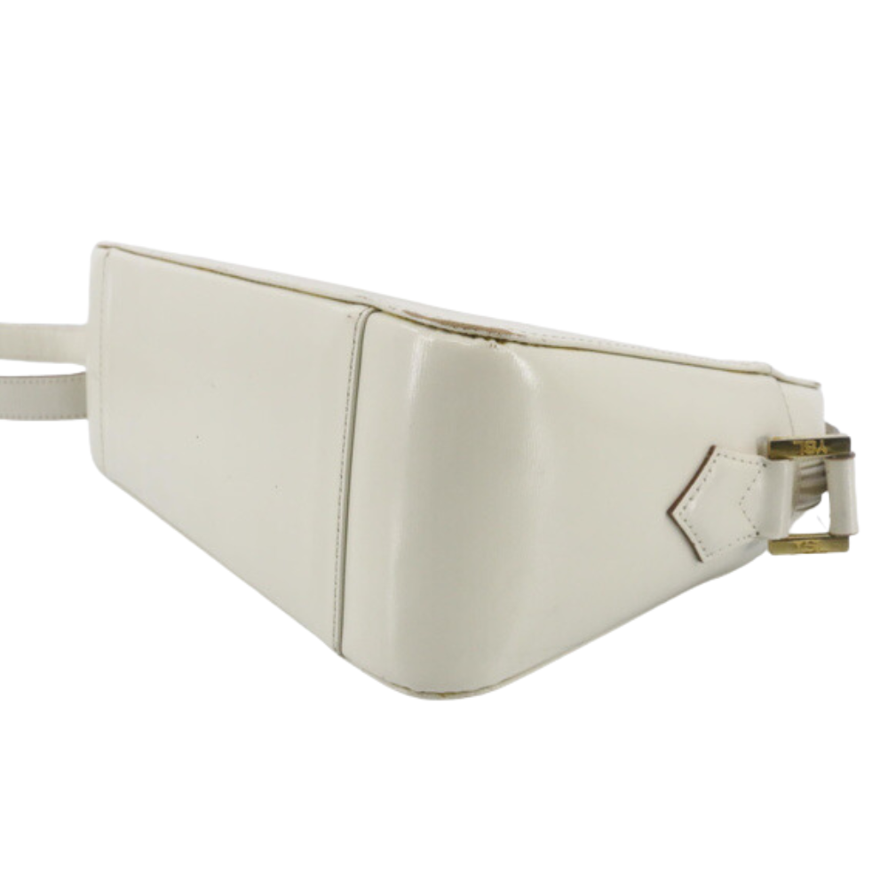 White Leather Shoulder Bag