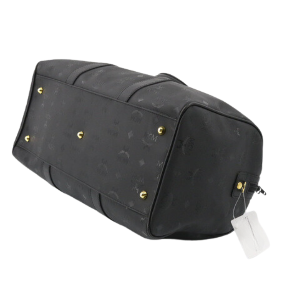 Black Visetos Boston Bag