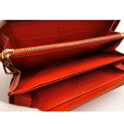 Python Leather Red Zippy Wallet