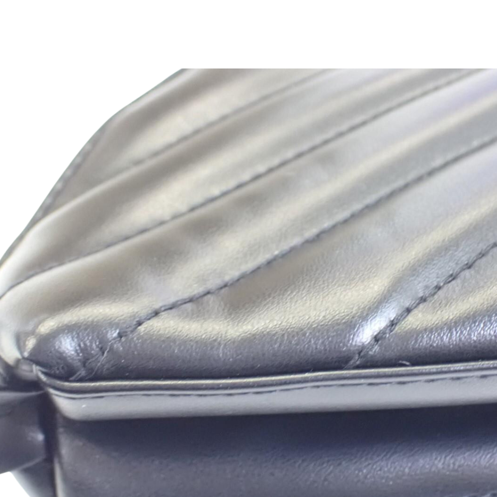 Black Leather Cosmetic Pouch