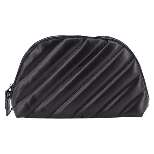 Black Leather Cosmetic Pouch