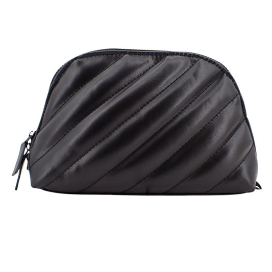 Black Leather Cosmetic Pouch