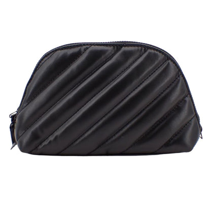 Black Leather Cosmetic Pouch