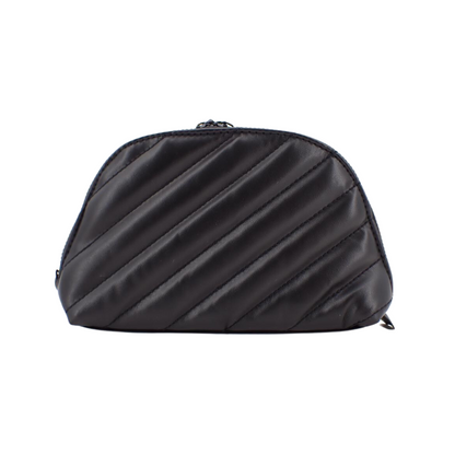 Black Leather Cosmetic Pouch