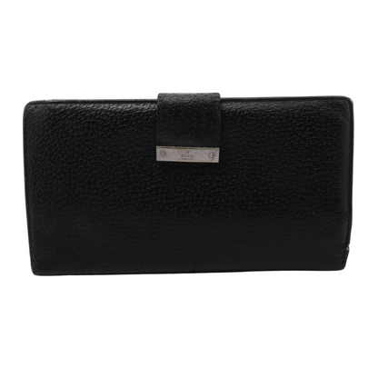 Black Leather Compact Wallet