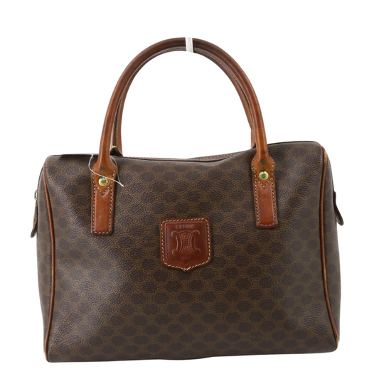 Brown Macadam Mini Boston Bag