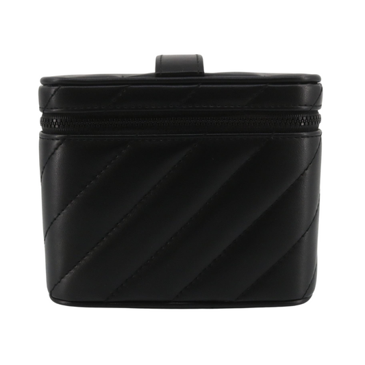 Black Leather Cosmetic Pouch