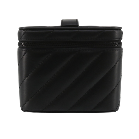 Black Leather Cosmetic Pouch