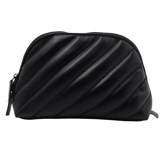 Black Leather Cosmetic Pouch