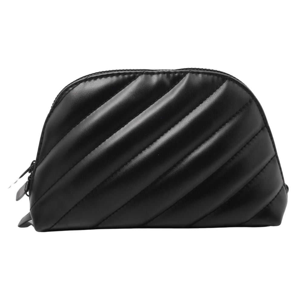 Black Leather Cosmetic Pouch