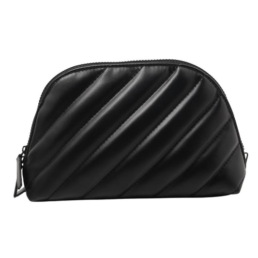 Black Leather Cosmetic Pouch