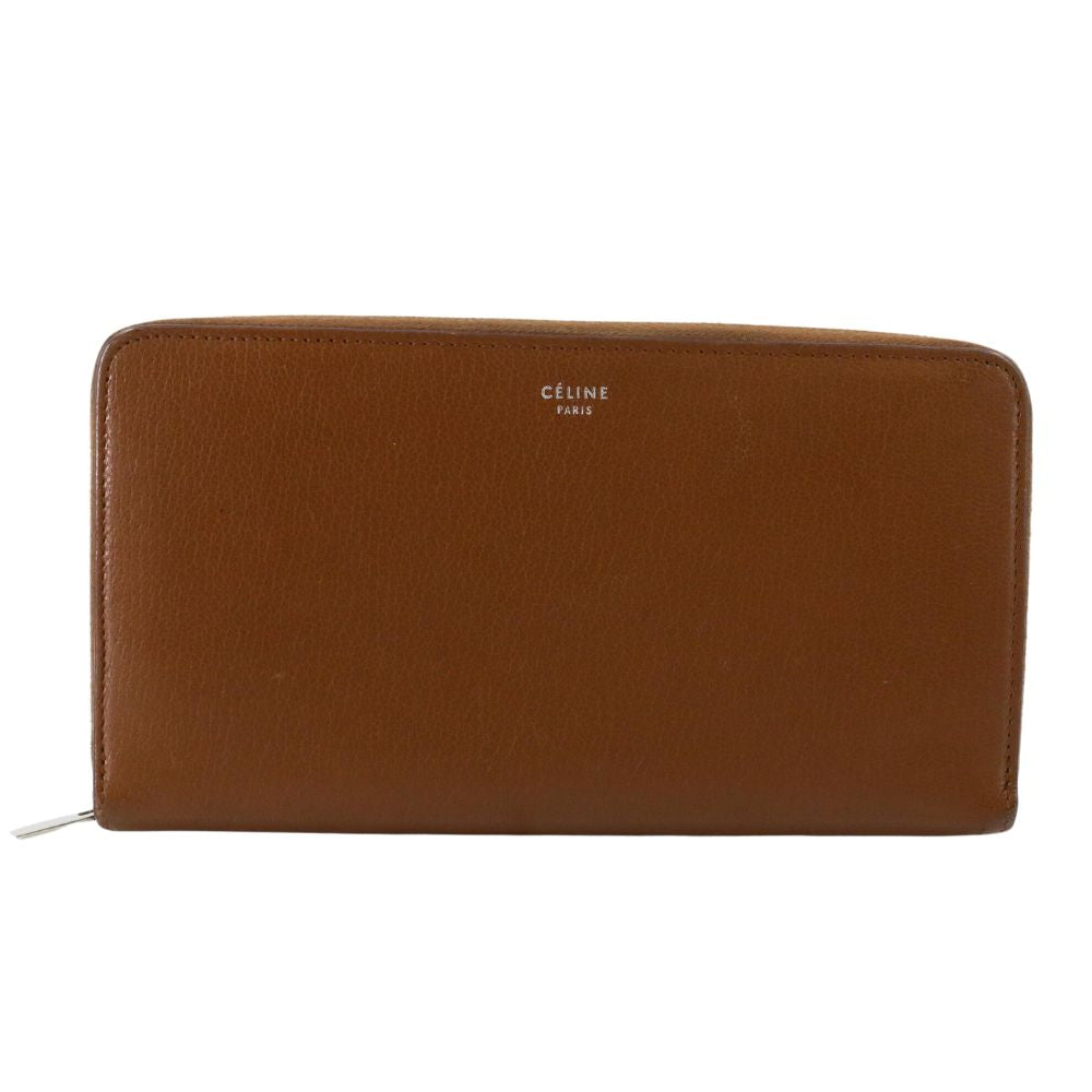 Brown Leather Long Wallet