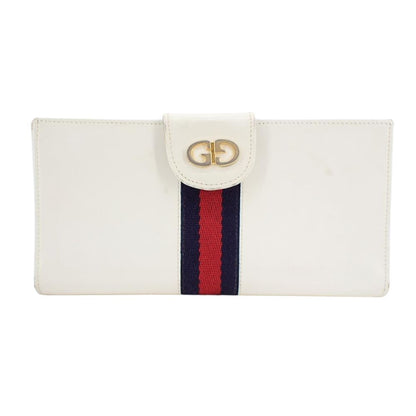 White Shelly Line Long Wallet