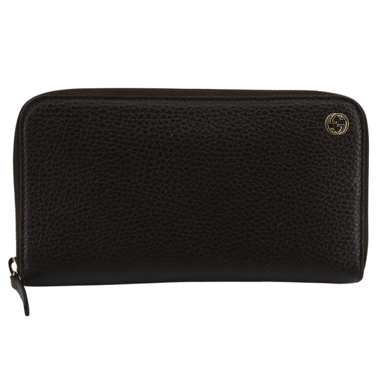 Dark Brown Zippy Long Wallet