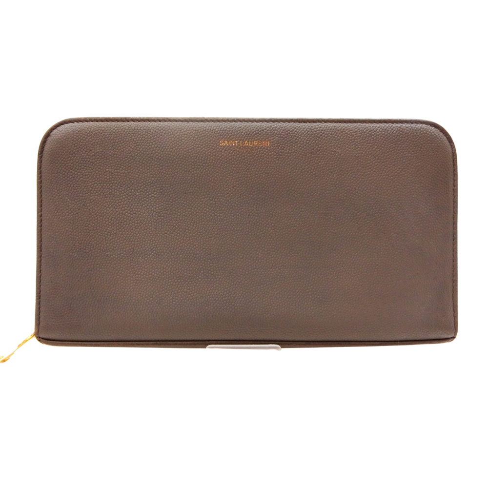 Brown Leather Zippy Wallet