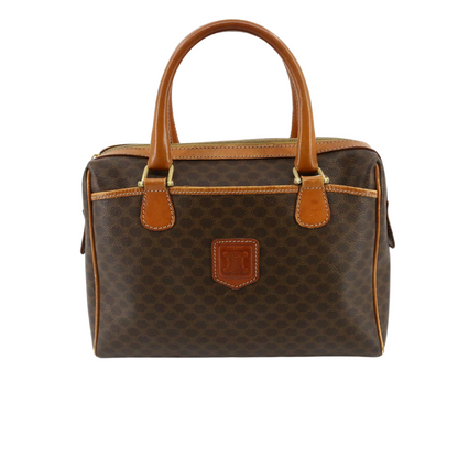 Brown Macadam Mini Boston Bag