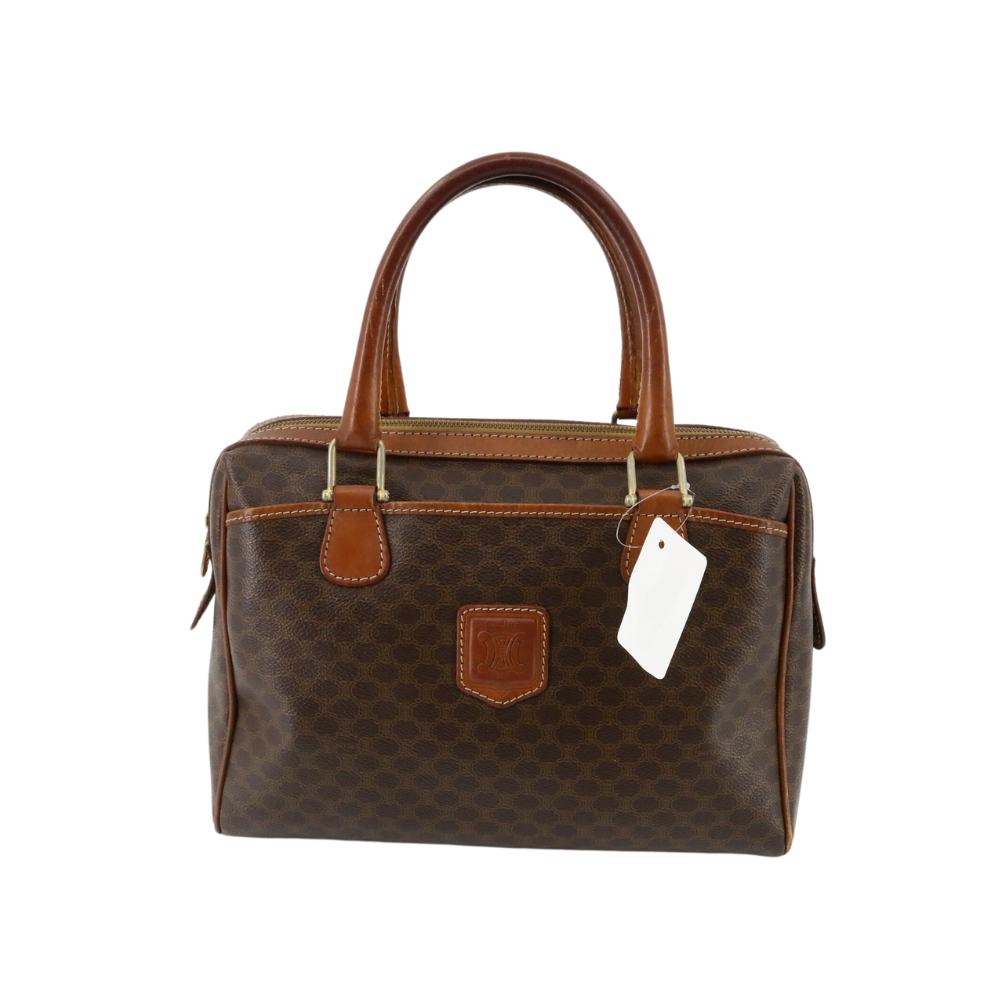 Brown Macadam Mini Boston Bag