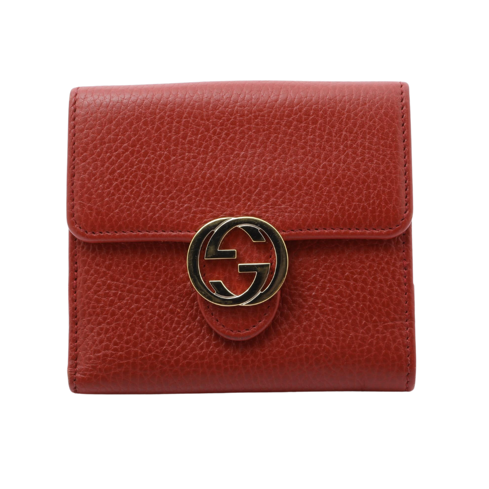 Red GG Compact Wallet