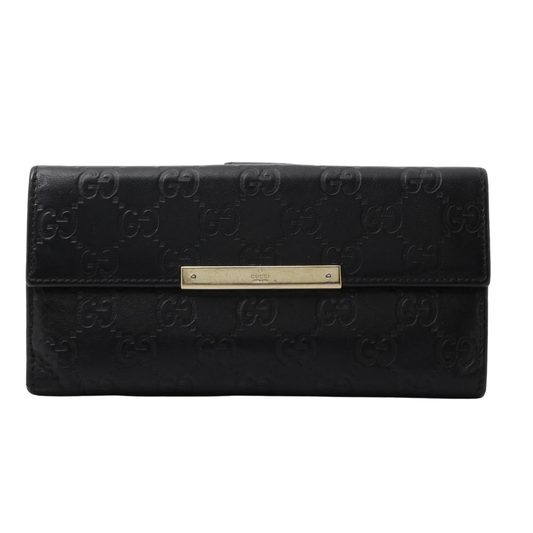 Black Sima Long Wallet