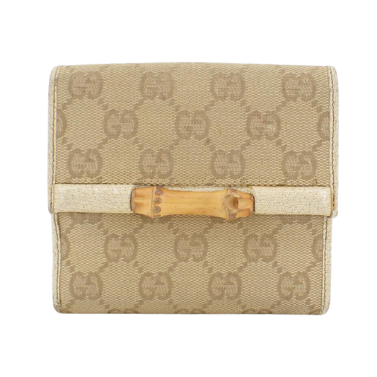 GG Canvas Bamboo Wallet