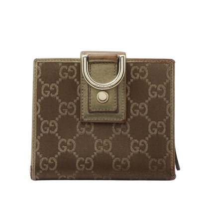 Brown GG Canvas Compact Wallet