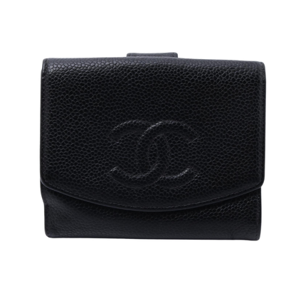 Black Caviar Skin Compact Wallet