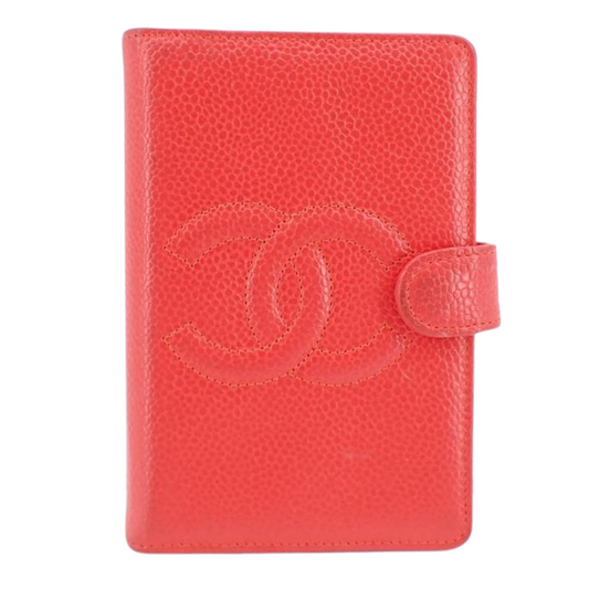 Orange Caviar Skin Long Wallet